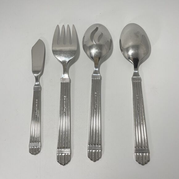 Wallace Chardonnay 18/8 Stainless Serving Utensils Fork Spoon Slotted More - Picture 4 of 5